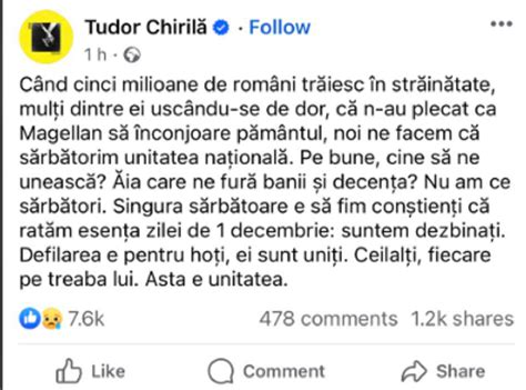 cate sezoane a castigat tudor chirila|tudor chirilă mesaj.